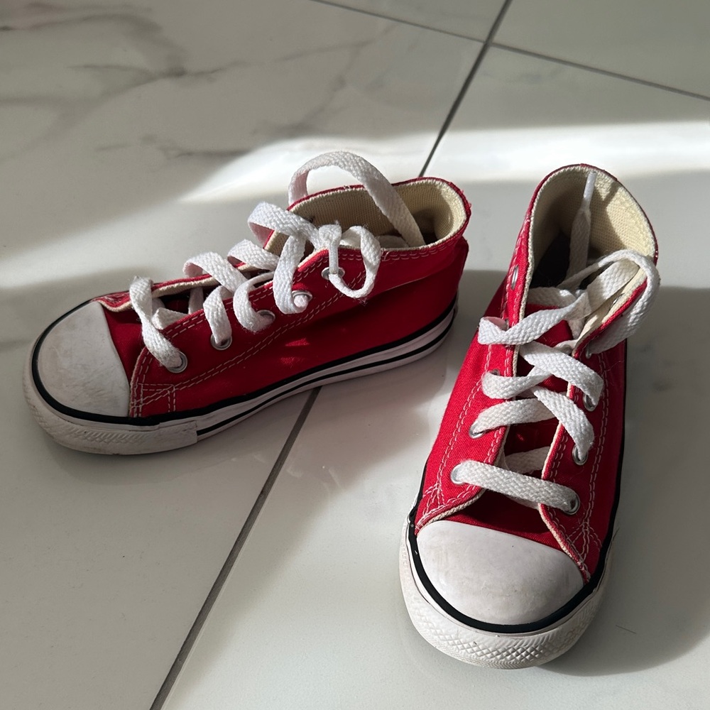 Converse Red Kids High-Top Sneakers